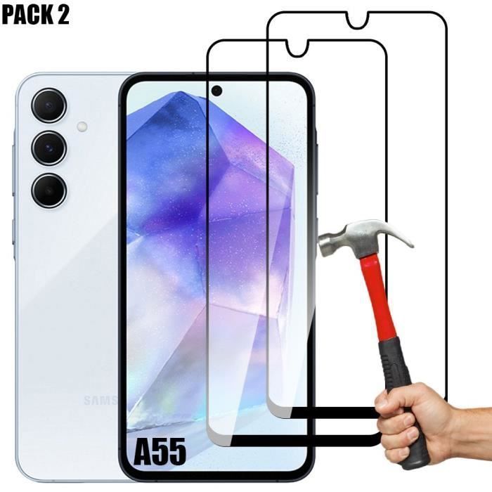 Protecteur d'écran pour Samsung Galaxy A55 5G - Verre trempé - BOOLING - Lot de 2 - Anti-rayures