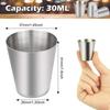 4Pcs/Set Stainless Steel Glass Set Outdoor Small Glasses Set Travel Picnic Cup Set 30/70/170Ml