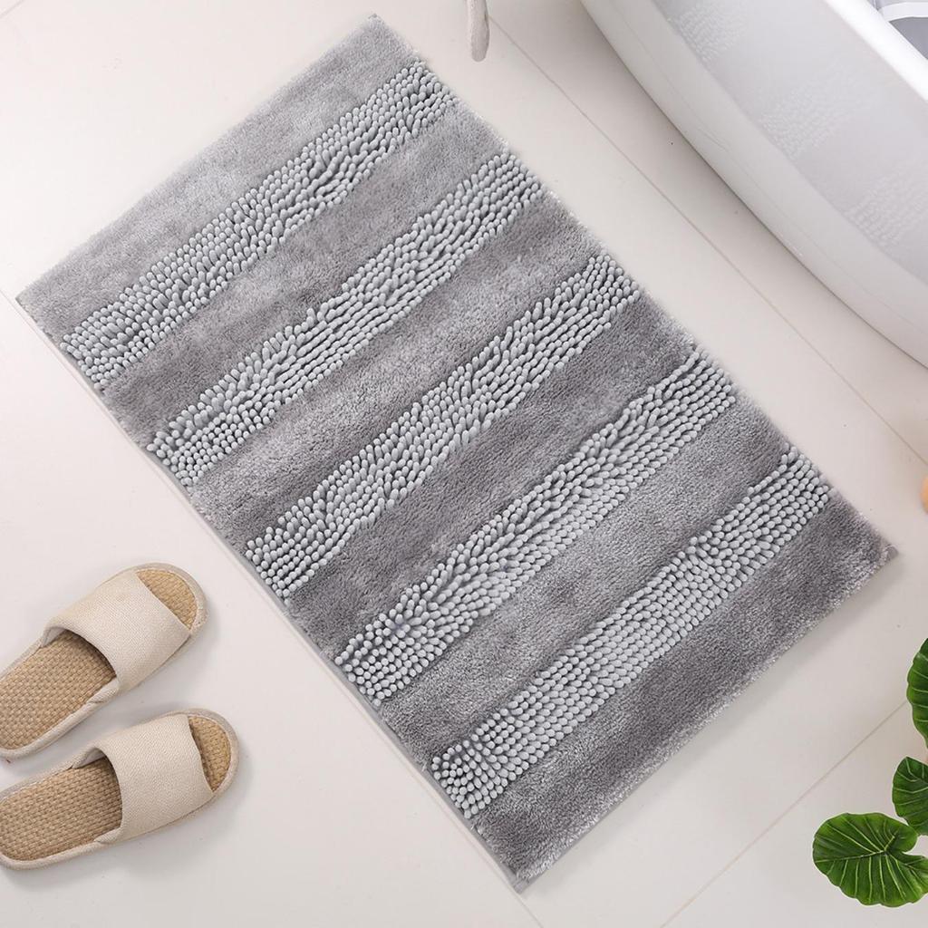 Chenille Pearl Yarn Bathroom Thickening Mat Bath Non-slip Carpets In Wash Basin Bathtub Side Floor Rug Shower Room Doormat Memory Foam 3D Pad