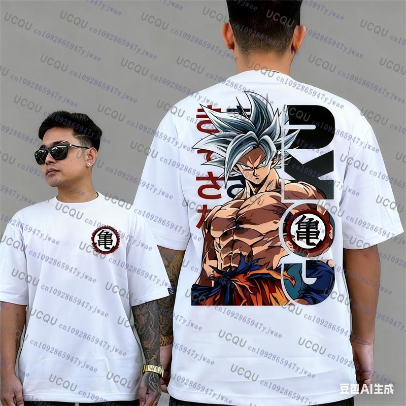 Goku Dragon Balls Anime Tees Men/Women Oversized Casual Cotton Tshirt Summer Sport Breathable Harajuku Bandai Cosplay Tshirt
