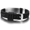 Vnox Gravure Personnalisée Gratuite Bracelet d'Identification Alerte Médicale 15mm pour Hommes Femmes Silicone Acier Inoxydable Bracelet de Montre Réglable