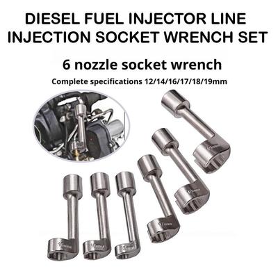 Kraftstoffleitung Steckschlüssel Diesel-Kraftstoffeinspritzleitung Einspritz-Steckschlüssel Kraftstoffeinspritzrohr Steckschlüssel für Autoreparaturwerkzeug
