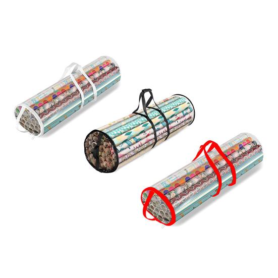 Storage Bag Transparent Large Capacity Waterproof Christmas Wrapping Paper Wrap Organizer Container for Home