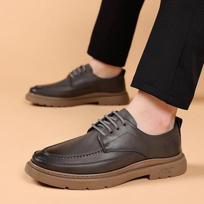 Scarpe da uomo autunno e inverno nuove scarpe da uomo retrò con suola spessa e rialzata con lacci casual scarpe da lavoro da uomo scarpe basse in pelle business