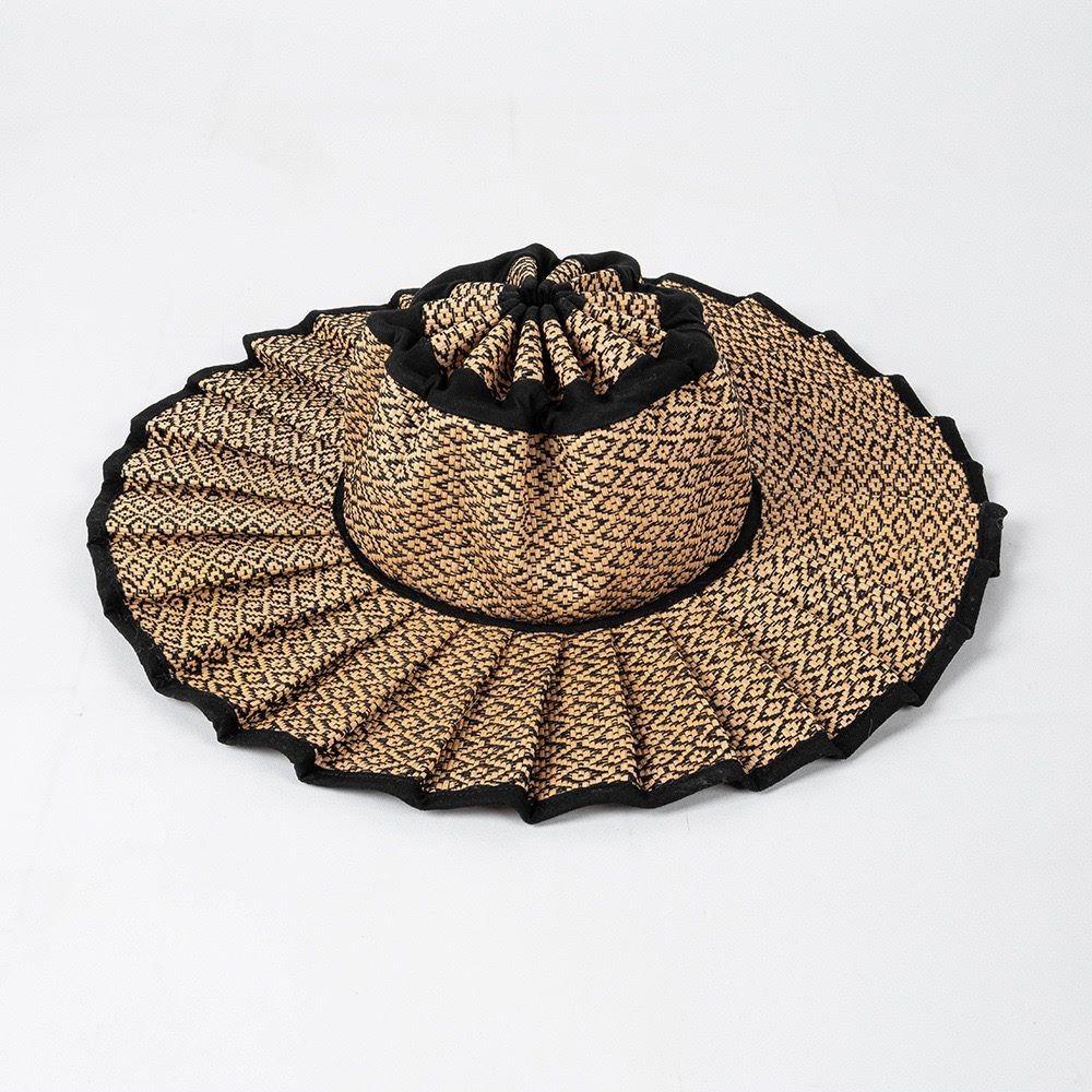 S/M/L/XL Spring Summer Casual Plaid Wide Brim Sun Hats for Women Men Outdoor Sunshade Hat Foldable Straw Hat  Sombrero Hombre