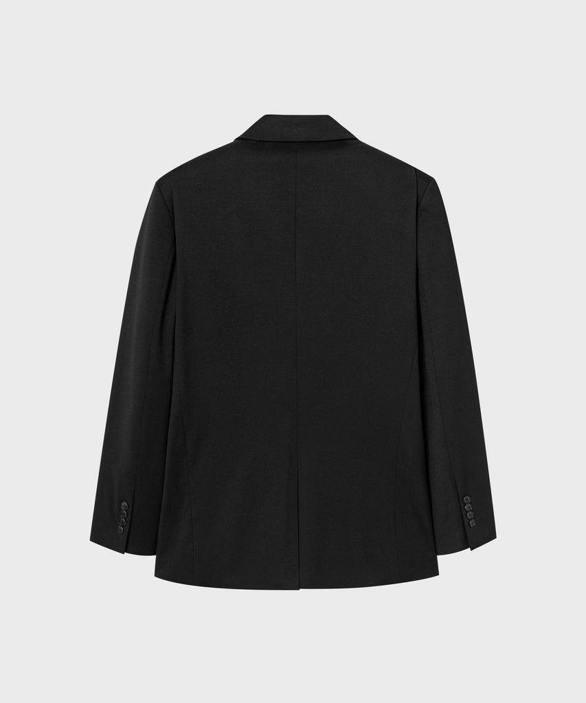 Nonblank Merino Wool Semi-Oversized Jacket_Black