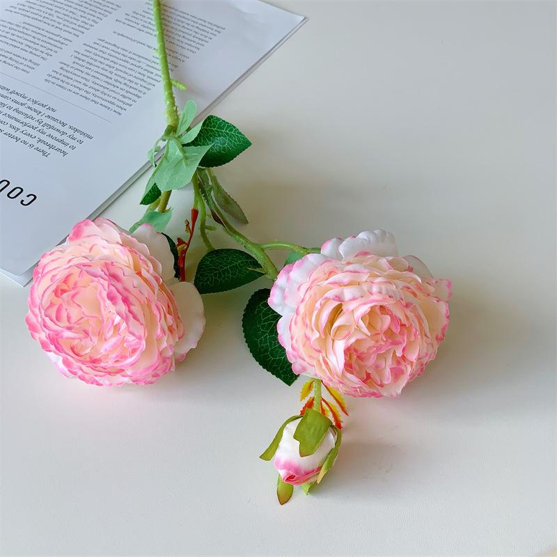 Rose Artificial Flower Wedding Home Decoration Silk Flower Pography Prop Silk Flower Rose