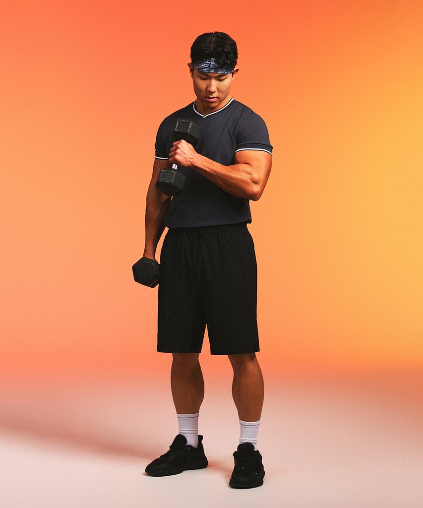 MUSINSA STANDARD SPORTS Dry-Act Muscle Fit Neck-Point Short Sleeve (4 Colors)