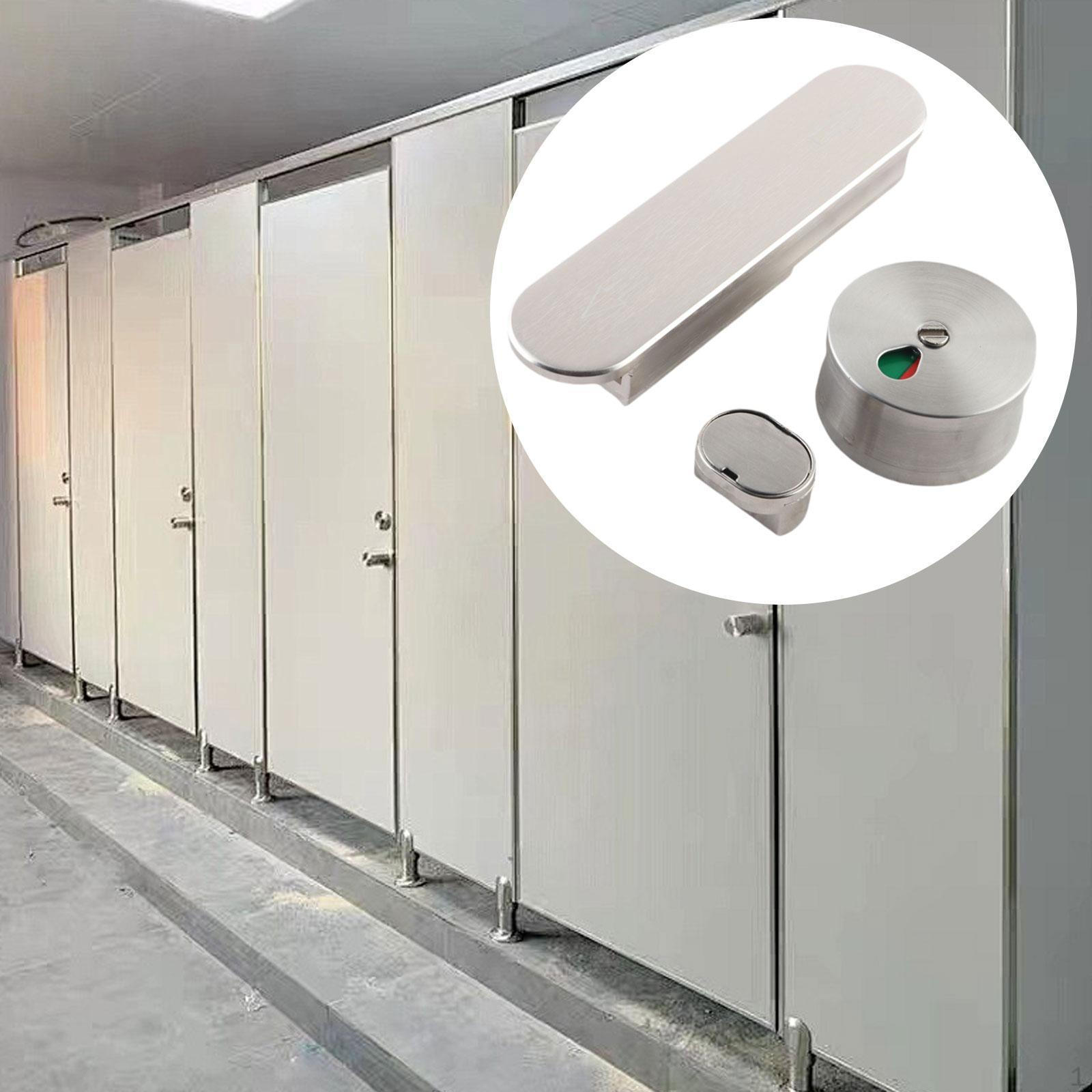 

Замок для двери ванной комнаты Мертвый Индикатор Легкая установка Свободно Занято Туалет Перегородка туалета Silvery