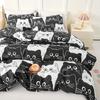 Cute Cartoon Printed Duvet Cover Set Soft Microfiber Bedding Set Single Double King Size Home Bedroom Decor