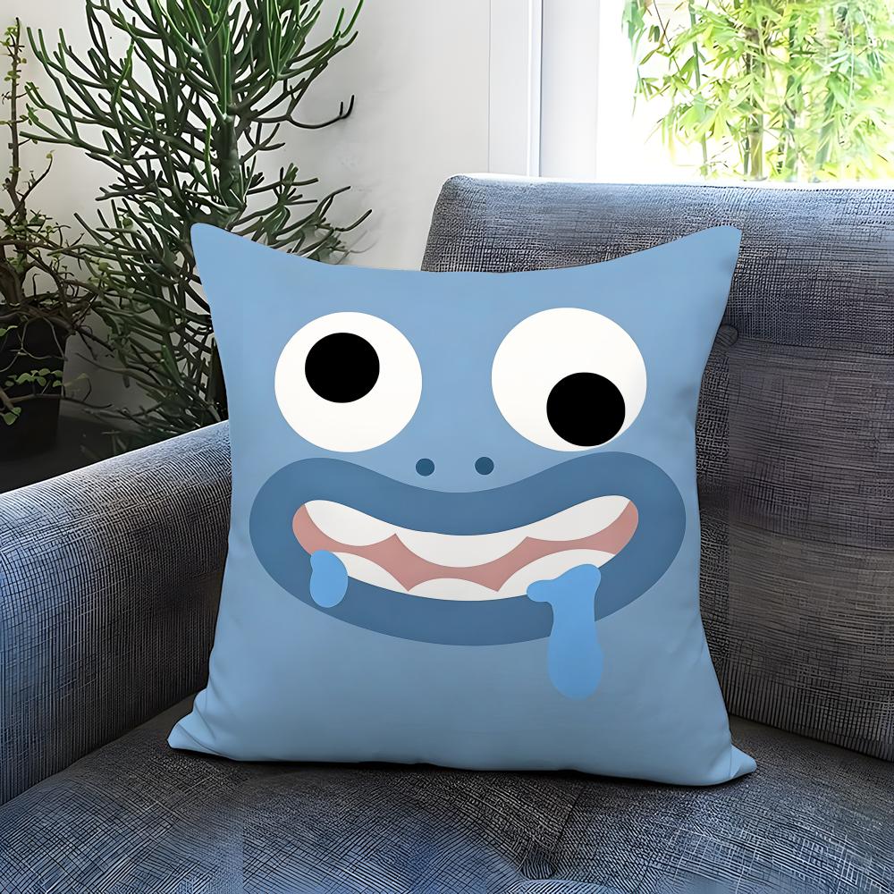 Style cute expression Cushion Cover Comfortable Reversible Pillow Cover Ideal for Car Sofa Bedroom Beyond