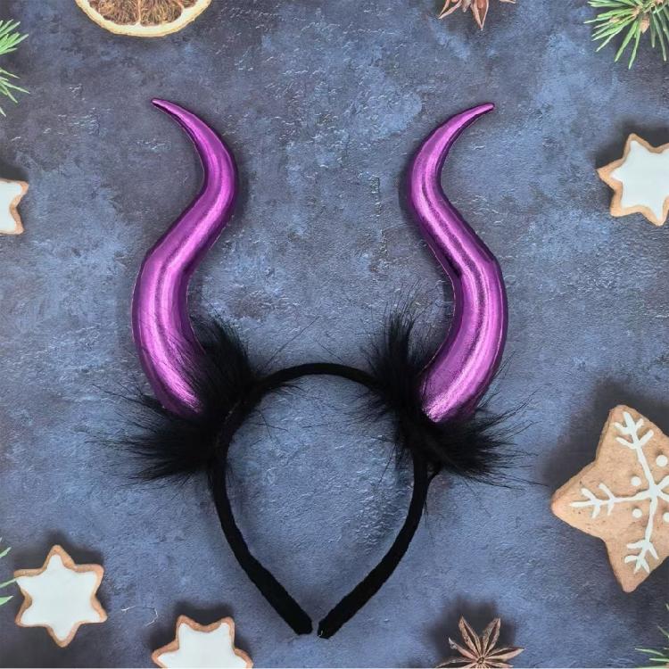 Contemporary Devil Horn Headpiece Comfortable Cosutme Headbands For Theatrical Performances Cosplay Enthusiasts