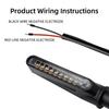 2pcs Motorcycle Led Turn Signals Light Directional Indicators Flashing Rear Tail Brake Flasher Light Stop Signal Light DRL Lamp
