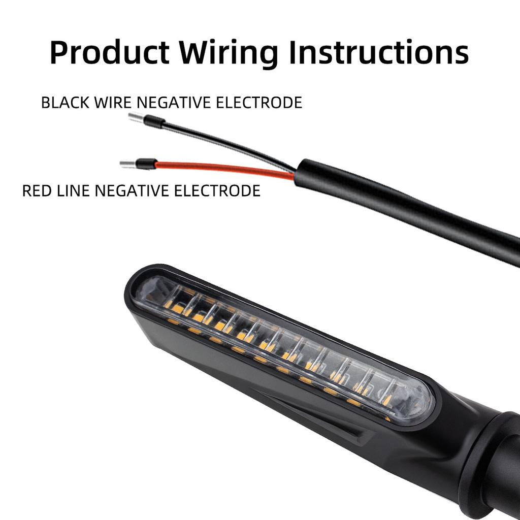 2pcs Motorcycle Led Turn Signals Light Directional Indicators Flashing Rear Tail Brake Flasher Light Stop Signal Light DRL Lamp