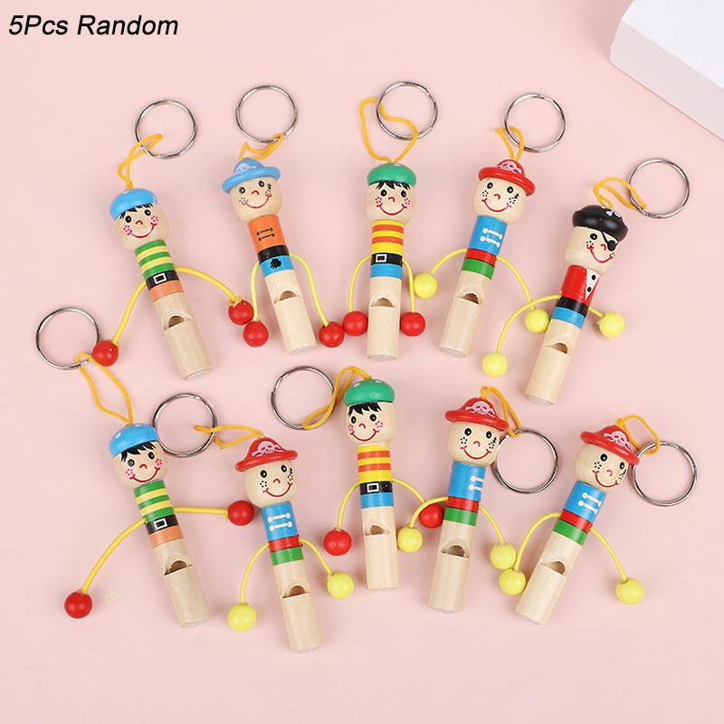 

5/12/20Pcs Wooden Pirate Whistles Musical Instrument Toy for Kids Birthday Party Favors Baby Shower Gift Halloween Pinata Filler
