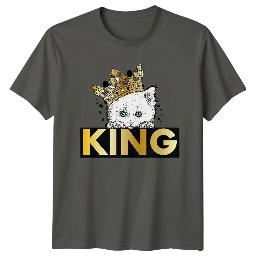 King Cats Animals Unisexs TShirt Unisexs Tee Graphic Tee S
