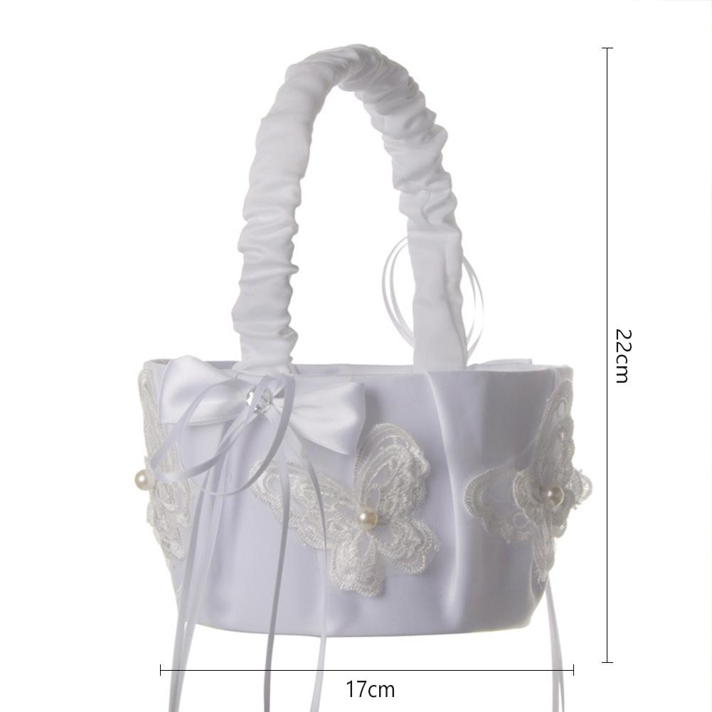Portable Bridal Wedding Baskets For Flower Girl Wedding Supplies For Bridal Ceremony Party Decoration