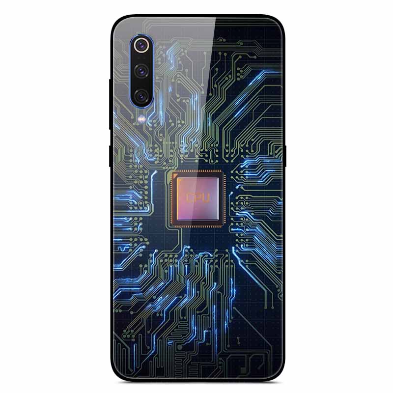 For Xiaomi Mi A3 Cases Luxury Tempered Glass Space Phone Covers for Xiaomi MI 9 Lite Case 9lite MiA3 Hard Back Shell Protective