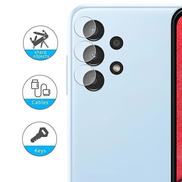 Coque de protection - Samsung - Galaxy A13 - Silicone Noir - 2 Verres Trempés - Protection Caméra