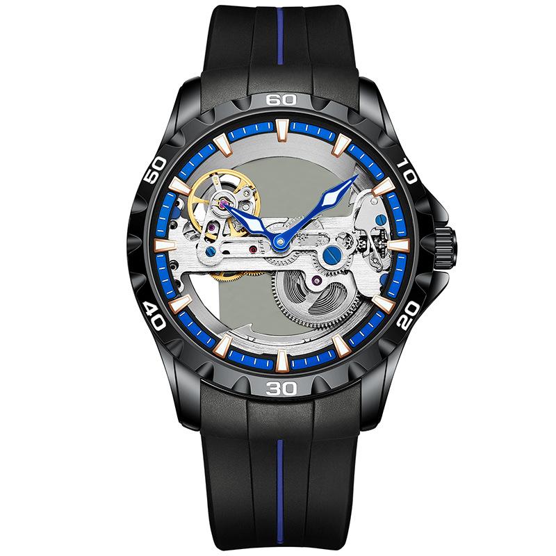 

AILANG новые часы автоматические механические часы полые мужские часы часы с силиконовой лентой