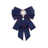 Fashion Ribbon Ribbon Bowtie Rhinestone Handmade Bow Tie Fabric Cloth Art Crystal Ribbon Bow Brooch For Men and Women