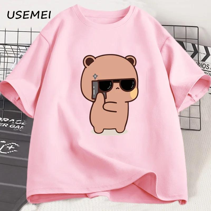 Bubu Dudu Couple Tshirt Bear Panda Are Spy Love Things Couple Do Tshirt Cute Matching Coton T-shirt Womgn Men Gift Valentines