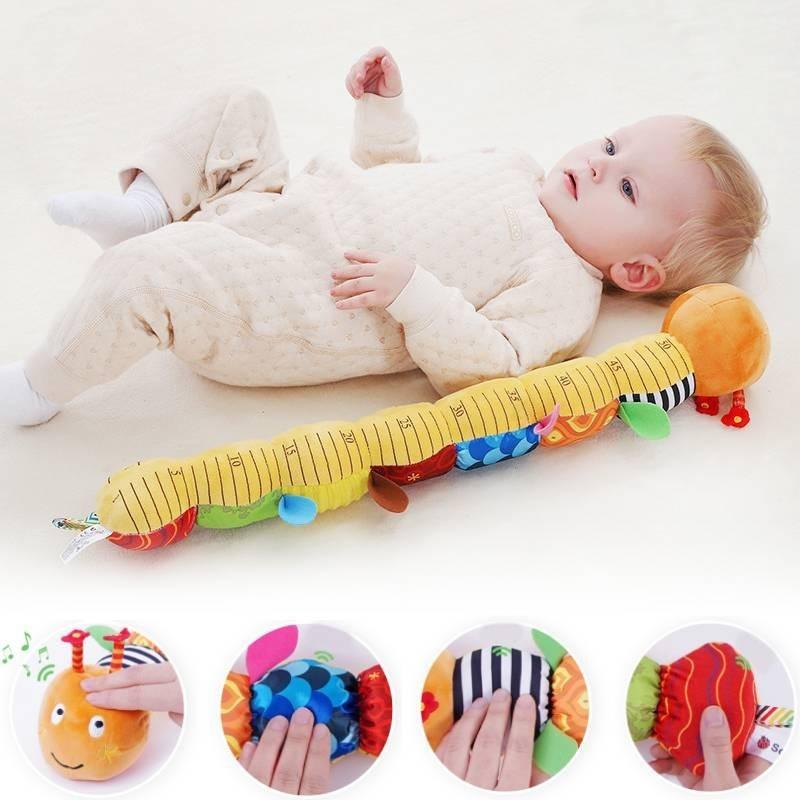 Sozzy Plush Music Crinkle Paper Toy For Infants Soft Comforting Stuffed Caterpillar