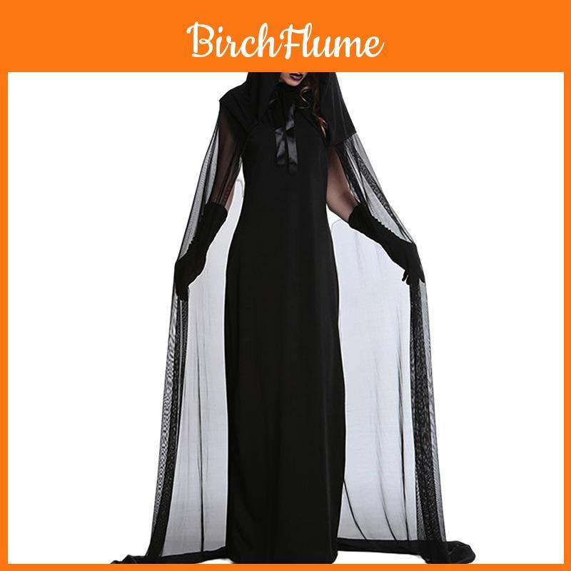 Game Theme Witch Costume For Women With Knitted Fabric For Halloween Party Dress Up