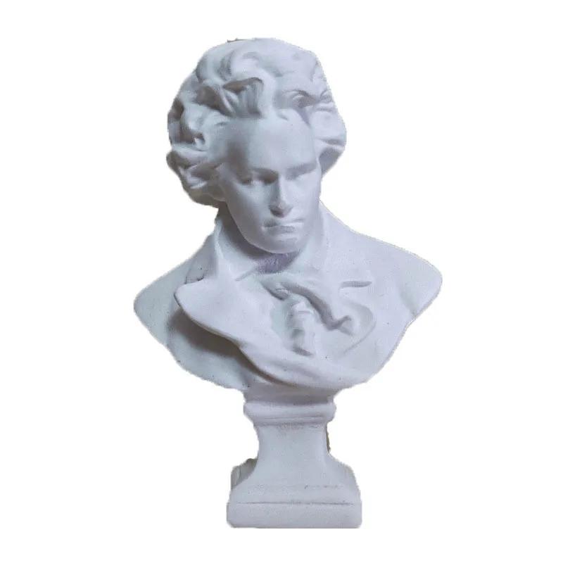 

Musician Mozart Beethoven Chopin Head Figurine Home Decoration Accessories Character Resin Statue Ornaments Interior Sculpture