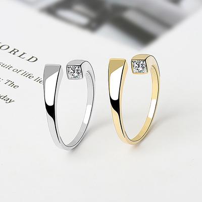 Niche Light Luxury Geometric Embossed Ring For Women Personalized Trendy Pinky Ring New Fashion Jewelry Accessory