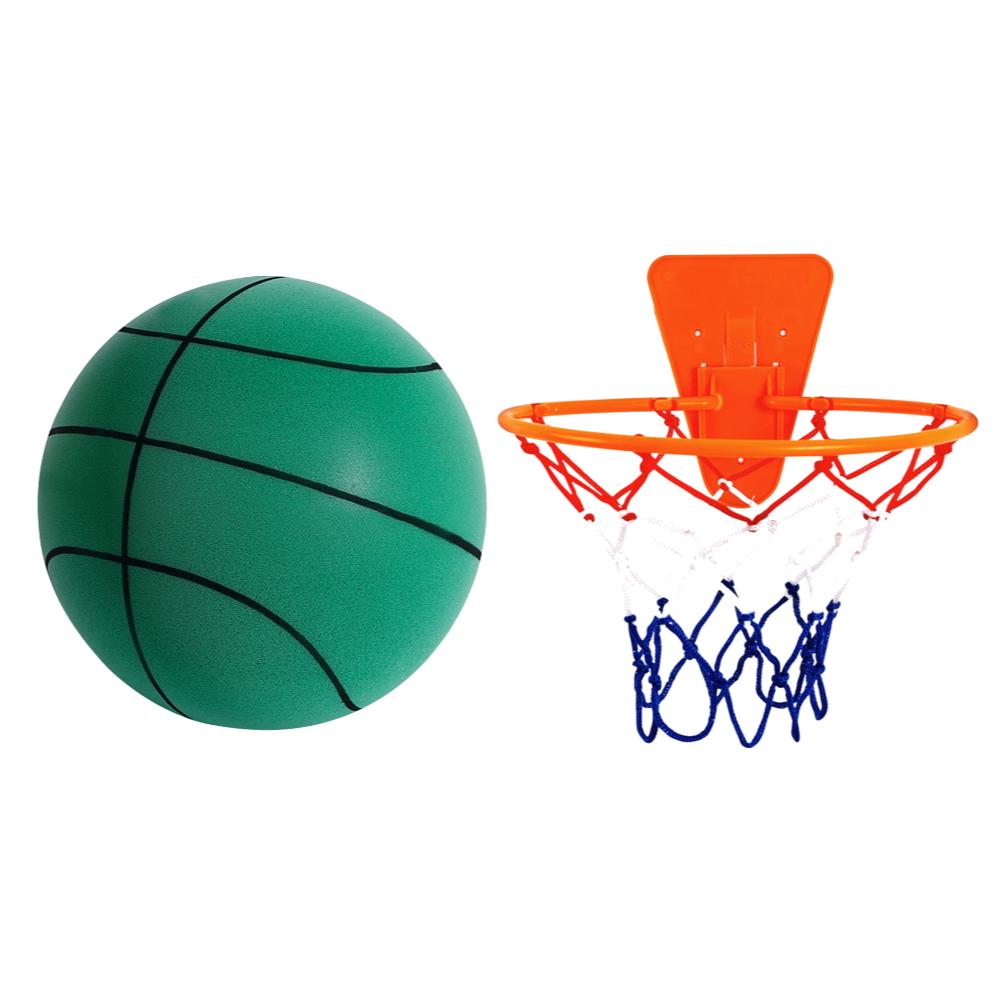 Silent Basketball Foam Size 7/5 Grooved Airless Foam Basketball for Quiet Dribbling Indoor Training Mute Bounce Basketball Ball