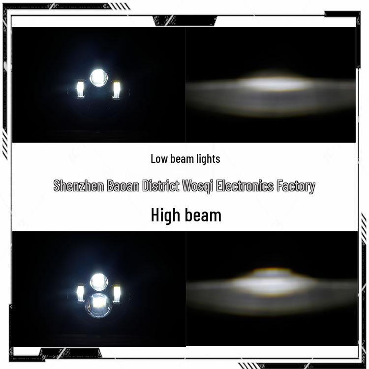 Harley Wrangler 7-inch LED Headlight with Angel Eye, DRL, and Turn Signal