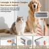 Spazzola per Toelettatura Auto-districante per Animali Domestici 2-in-1, Pettine per Animali Domestici 2-in-1 Districa Rimuove Peli Singoli, Spazzola per Toelettatura Animali Districa, Rimuove il Pelo Morto, Massaggia per Cani