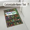 Bohemian Mandala Theme Soft Crystal Velvet Rug Custom Name & Text Print Non Slip Floor Rug for Bedroom Living Room