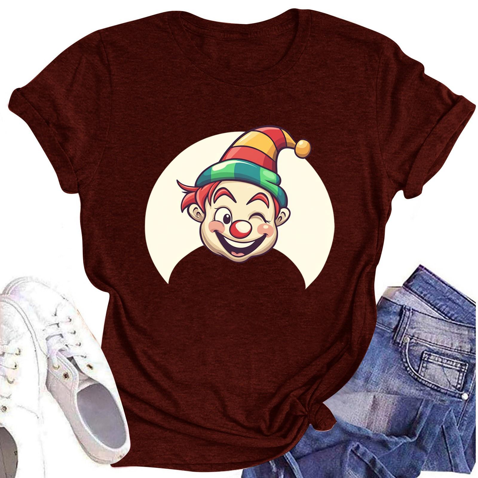 

Женская повседневная футболка с короткими рукавами и круглым вырезом с принтом и буквенным топом L винный