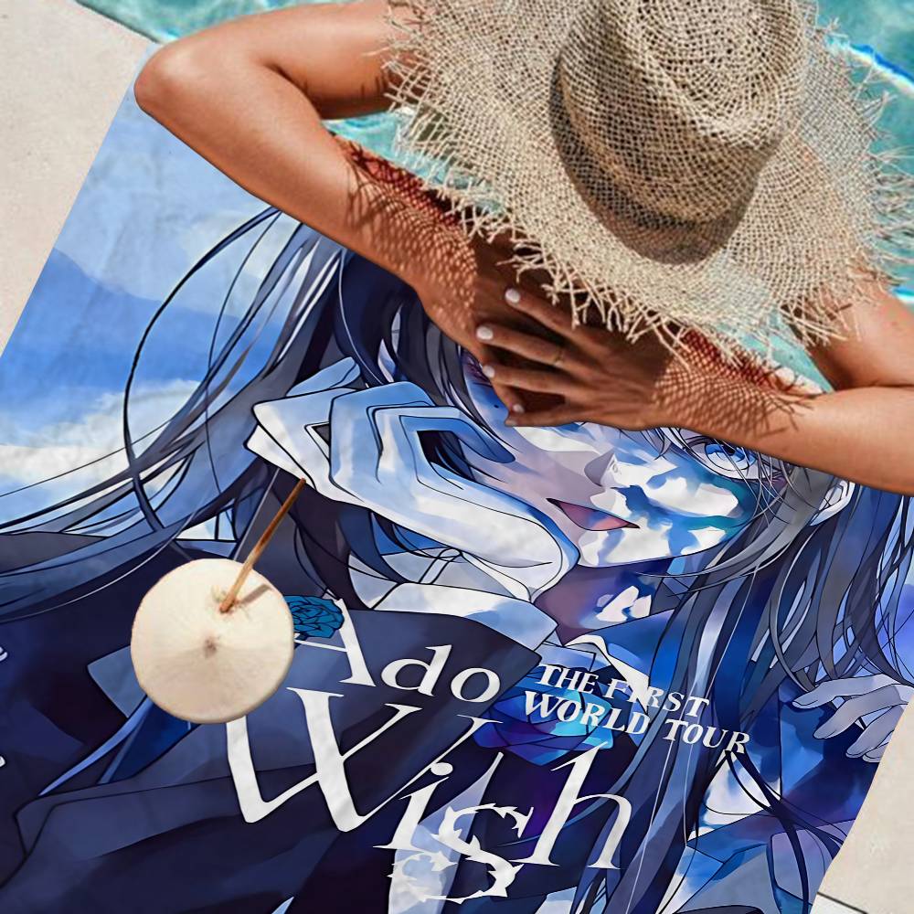 Singer A-Ado Bath Towel Microfiber Soft Water Absorbing Breathable For Girl Kids Decorative Cartoon Beach Towel