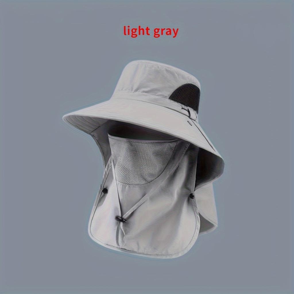 1pc Sunshade Fisherman's Hat Neck Protection Integrated Fishing Hiking Cap Outdoor Breathable Wide Brim Hat