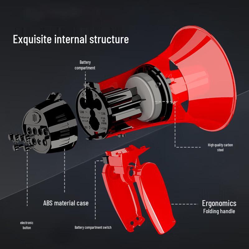 High-Power Recording Rechargeable Handheld Megaphone