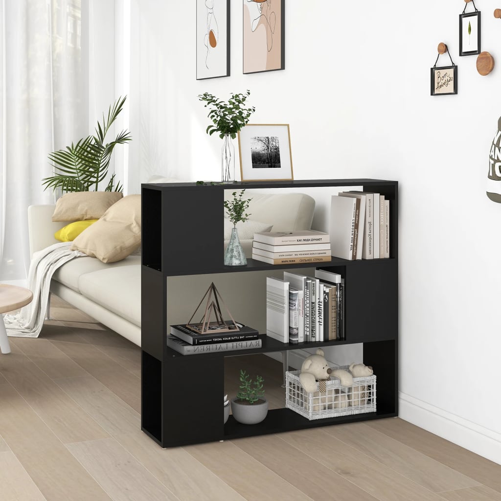Arbeitszimmer-Bücherregal, dreistöckiges kreatives Aufbewahrungsregal, dekorativer Schrank für das Wohnzimmer, 100 x 24 x 94 cm
