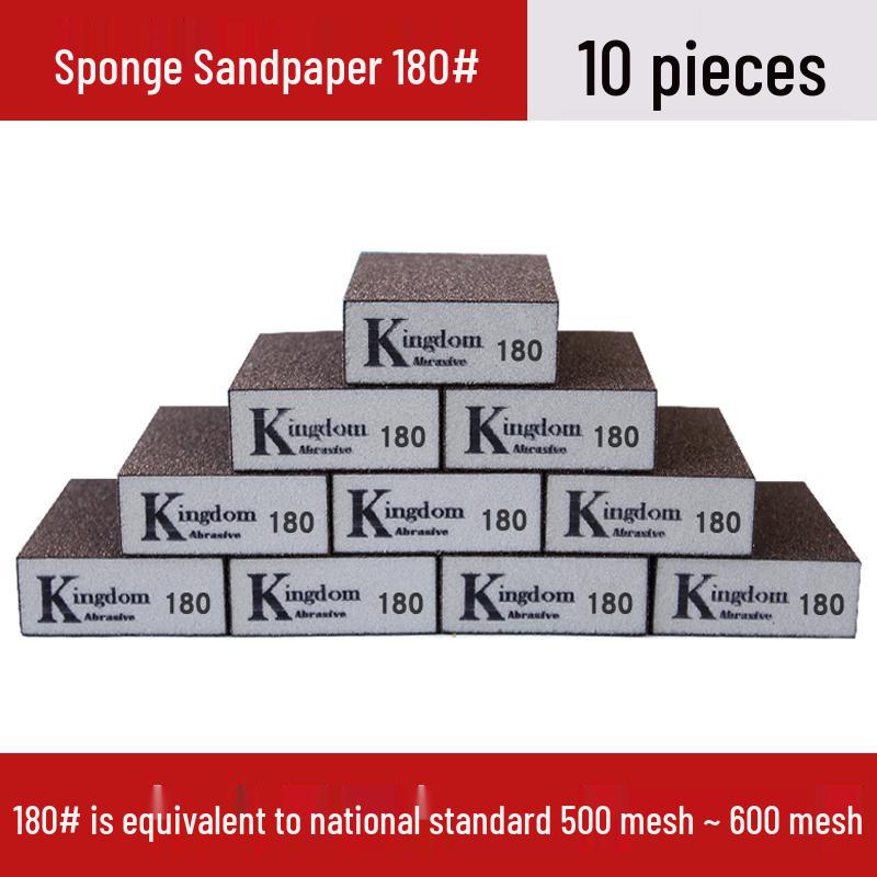 Sponge Sandpaper Block for Wall, Wood, Metal, Rust Removal, Polishing, Grout Cleaning, and Pot Scouring