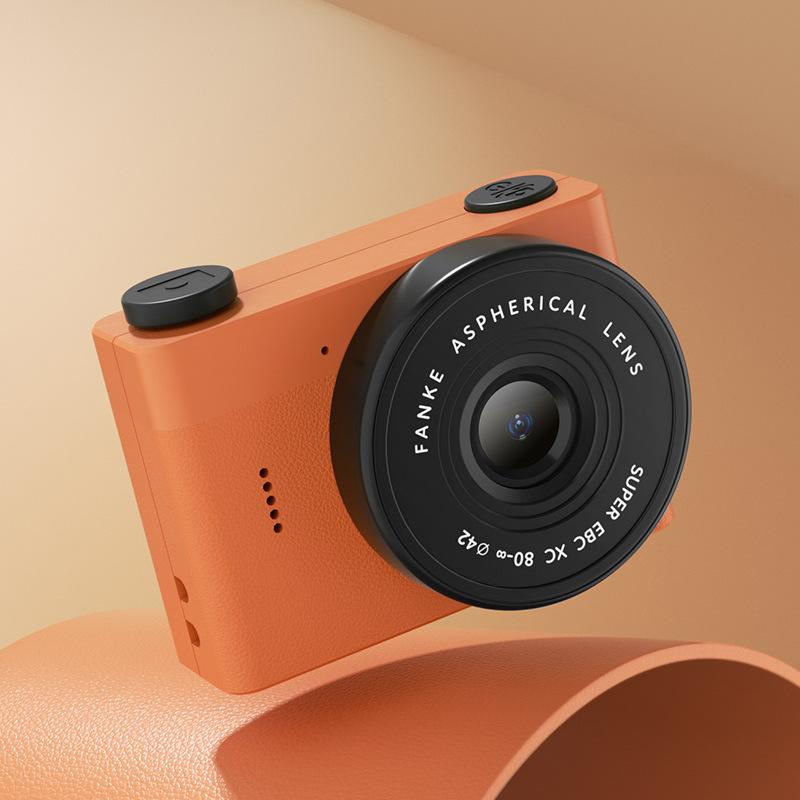 

Маленькая камера Мини цифровая видеокамера 4k Рождество для детей Компактные камеры Фотоаппарат Подарок на Новый год Видеокамера Only Camera оранжевый