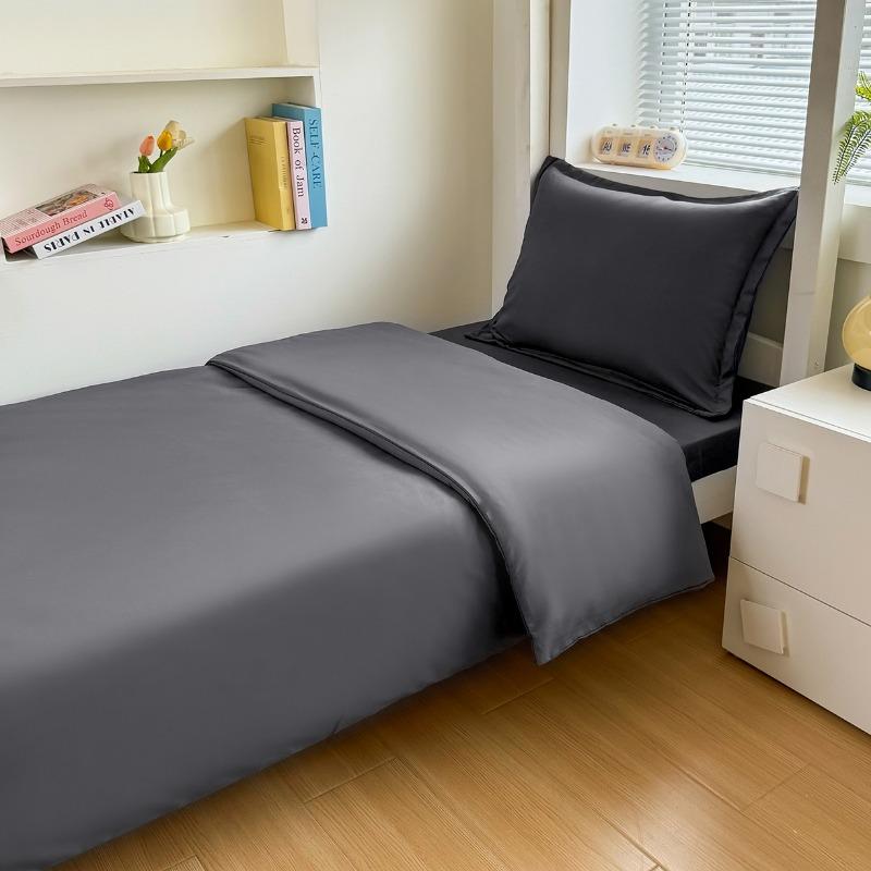 2025 New Solid Color Bed Sheet Mattress Student Three-piece Set Upper and Lower Bunk Three-piece Set Dormitory Hospital