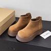 Increase the Height of Simple Non-slip Cotton Boots, Elegant Temperament, Simple Solid Color Round Head Snow Boots, High Value and Versatile