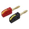 10Pcs 4mm High Current Plugs Self-Locking Gold-Plated Banana Connector Push-On Lantern Buckle Plug for 32A Electrical Test
