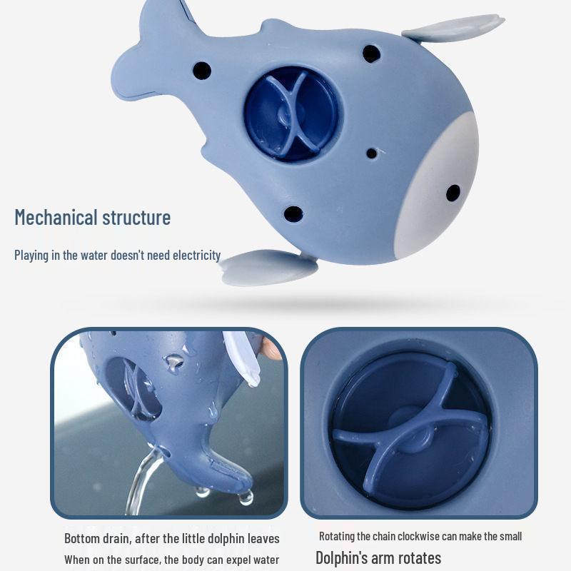 TikTok-Inspired Children's Bath Toys: Little Dolphin & Turtle for Boys & Girls