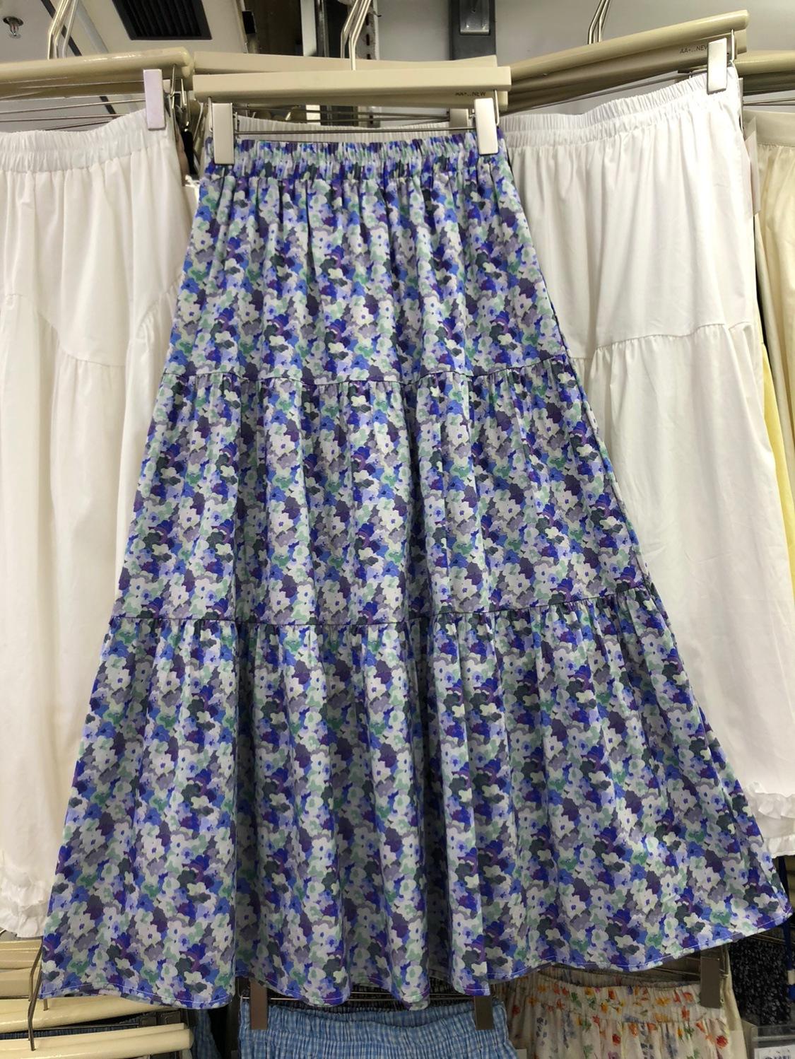 

Юбка с цветочным рисунком маслом средней и длинной длины, с завышенной талией, тонкая, длинная, женская, весна и лето 2025 года, новинка one size fits all