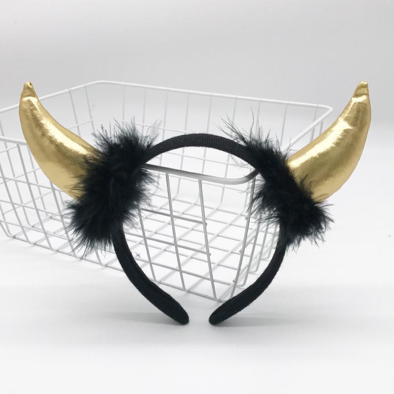 Zodiac Animal Horn Headband: Cow, Rabbit, Tiger, Dog, Cat, Wolf, Devil. Perfect for Costumes and Performances.