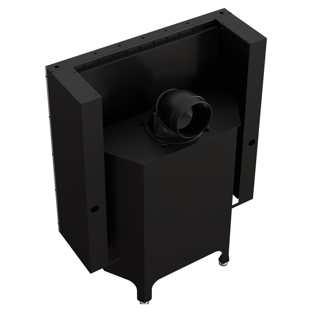 Stahlkamin KRATKI NADIA 12 kW Ø 200 Lift-up schwarz thermotec