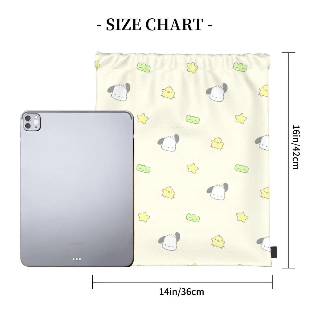Custom P-Pochaccoes Drawstring Backpack Bags Women Men Lightweight Dog Cartoon Gym Sports Sackpack Sacks for Training