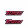 GWOXB1 Metal TURBO car logo suitable for body trunk tail side car sticker decal decorative accessories